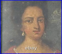 Antique rare important miniature painted in copper early 18 Century