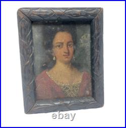 Antique rare important miniature painted in copper early 18 Century