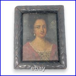 Antique rare important miniature painted in copper early 18 Century
