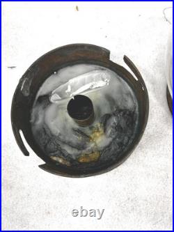 Antique round onion glass lantern lamp candle original early rare1800