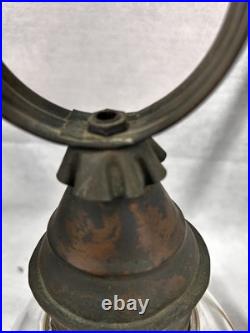 Antique round onion glass lantern lamp candle original early rare1800