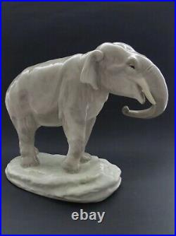 Art Deco period. Rare Large Vintage Amphora Porcelain Elephant. Czechoslovakia