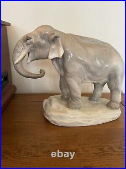 Art Deco period. Rare Large Vintage Amphora Porcelain Elephant. Czechoslovakia