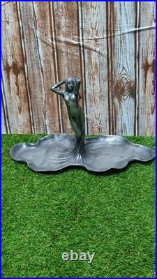 Art Nouveau WMF Early 1900 Rare Silver Plated Plate Antique Collectable Pewter