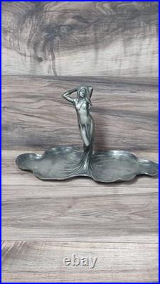 Art Nouveau WMF Early 1900 Rare Silver Plated Plate Antique Collectable Pewter