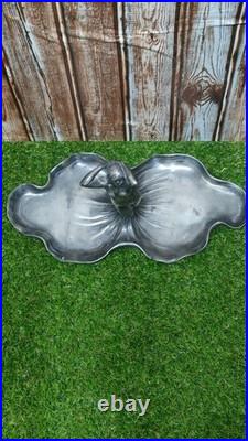 Art Nouveau WMF Early 1900 Rare Silver Plated Plate Antique Collectable Pewter