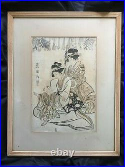 BARGAIN Master Toyokuni 1 Antique c1806 EARLY RARE EDO Japanese woodblock print