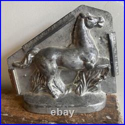 BEAUTIFUL. Rare Antique Chocolate Mold Mould Large Early Standing Horse. Sommet