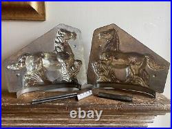 BEAUTIFUL. Rare Antique Chocolate Mold Mould Large Early Standing Horse. Sommet
