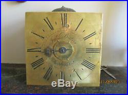 Bates of Kettering Rare small Longcase Clock Verge Alarm Early 18th Century