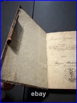 Beautiful Antique Rare Early 1800's Hand Written In Kurren German Recipe Book