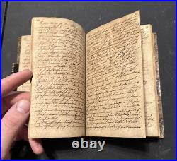 Beautiful Antique Rare Early 1800's Hand Written In Kurren German Recipe Book