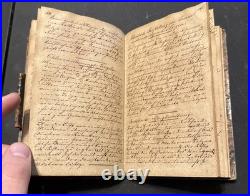 Beautiful Antique Rare Early 1800's Hand Written In Kurren German Recipe Book