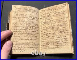 Beautiful Antique Rare Early 1800's Hand Written In Kurren German Recipe Book