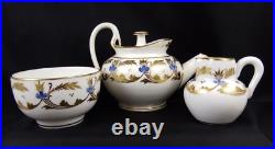 Beautiful Rare Early Derby Stevenson & Hancock Antique Miniature Teaset c1900