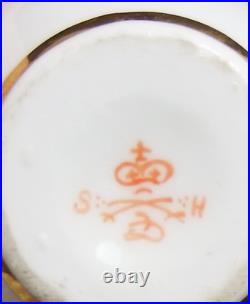 Beautiful Rare Early Derby Stevenson & Hancock Antique Miniature Teaset c1900