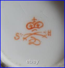 Beautiful Rare Early Derby Stevenson & Hancock Antique Miniature Teaset c1900