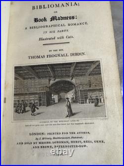 Bibliomania 1811 Dibdin Rare Antique Book Early Edition
