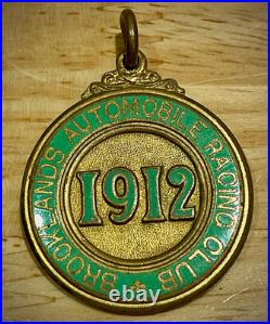 Brooklands Automobile Racing Club members badge 1912 rare antique condition 1141