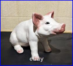 Butchers Point of Sale Very Rare Ceramic Piglet, 1940's Shop Advertising