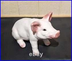 Butchers Point of Sale Very Rare Ceramic Piglet, 1940's Shop Advertising