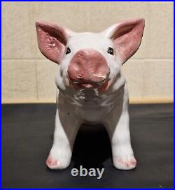 Butchers Point of Sale Very Rare Ceramic Piglet, 1940's Shop Advertising