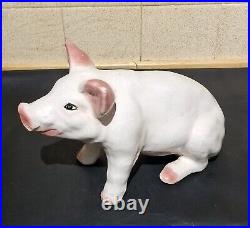 Butchers Point of Sale Very Rare Ceramic Piglet, 1940's Shop Advertising
