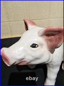 Butchers Point of Sale Very Rare Ceramic Piglet, 1940's Shop Advertising