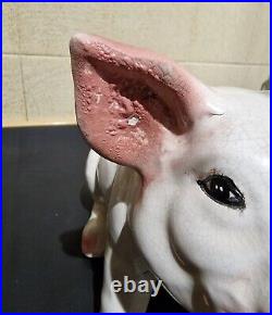 Butchers Point of Sale Very Rare Ceramic Piglet, 1940's Shop Advertising