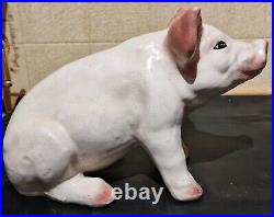 Butchers Point of Sale Very Rare Ceramic Piglet, 1940's Shop Advertising