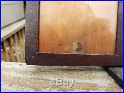 C1830 RARE Early American Mahogany Veneer Double Silhouette Miniature Folk Frame