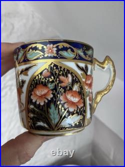 C1875 Rare Early Mark Antique Aynsley Imari Porcelain Coffee Can Cup & Saucer