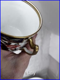 C1875 Rare Early Mark Antique Aynsley Imari Porcelain Coffee Can Cup & Saucer