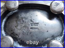 C1900 Silver Bowl Hindu Deities Repousse 181g Solid RARE Antique TPR&Co Bombay