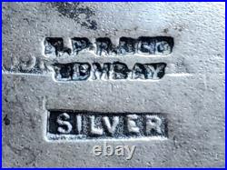 C1900 Silver Bowl Hindu Deities Repousse 181g Solid RARE Antique TPR&Co Bombay