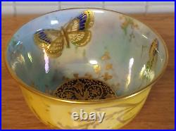 C1910 AYNSLEY Fairyland Butterfly LUSTER Lustre Tea Bowl Teacup Antique Rare