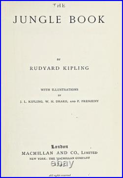 C. 1894 THE JUNGLE BOOK Antique EARLY EDITION Rudyard KIPLING First Book RARE