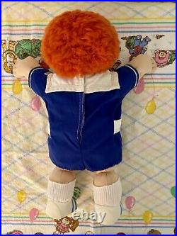 Cabbage Patch Kid Red/Orange Fuzzy Hair Boy Rare Early Doll