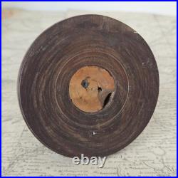 Carved Corozo Candlestick, Convict Work, Pontoon Style, Rare Early 19th Century