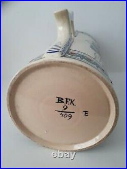 Charles Catteau BFK Boch Keramis vase Greek style early 1900s signed D409 Rare