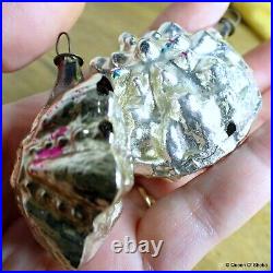 Christmas Silver Glass Ornaments Tree Hangings Antique Rare Mercury early 1900 Christmas Silver Glass Ornaments Tree Hangings Antique Rare Mercury early 1900