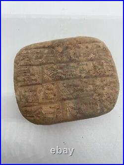 Circa 3000 Bce Near Eastern Stone Tablet With Early Form Of Writing Rare