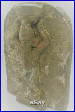 Circa 3000bc Ancient Near Eastern Clay Worshiper With Early Form Of Writing Rare