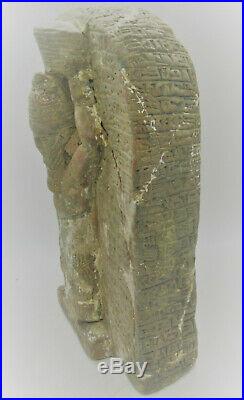 Circa 3000bc Ancient Near Eastern Clay Worshiper With Early Form Of Writing Rare