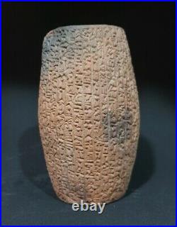 Circa Near Eastern Clay Tablet With Early Form Of Writings. Extremely Rare Shape