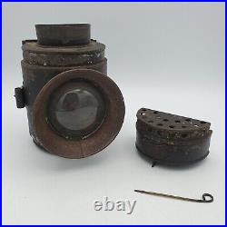 Dolan & Co The Cresent Lamp Police Bullseye Oil Lantern Rare Antique Early 1900s
