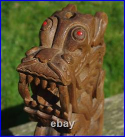 Dragon Sculpture Asian Oriental Early 20thC 39cm/59cm Quality Carving Read Rare Dragon Sculpture Asian Oriental Early 20thC 39cm/59cm Quality Carving Read Rare