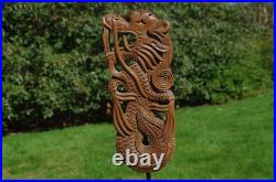 Dragon Sculpture Asian Oriental Early 20thC 39cm/59cm Quality Carving Read Rare Dragon Sculpture Asian Oriental Early 20thC 39cm/59cm Quality Carving Read Rare