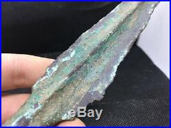 EARLY BRONZE AGE LONG BRONZE SPEAR SPEARHEAD 2500/2000 BC RARE / 28,3 cm