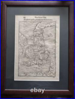 EARLY RARE MAP OF BRITISH ISLES BRITAIN 1578 Das Einder Buch Beschreibung Enge EARLY RARE MAP OF BRITISH ISLES BRITAIN 1578 Das Einder Buch Beschreibung Enge